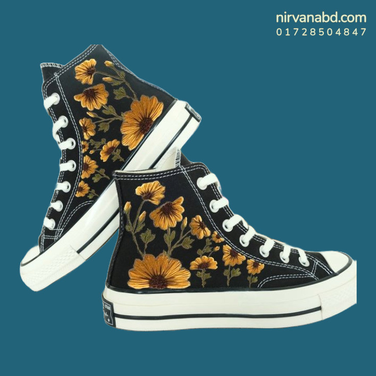 Embroidered Converse Flowers