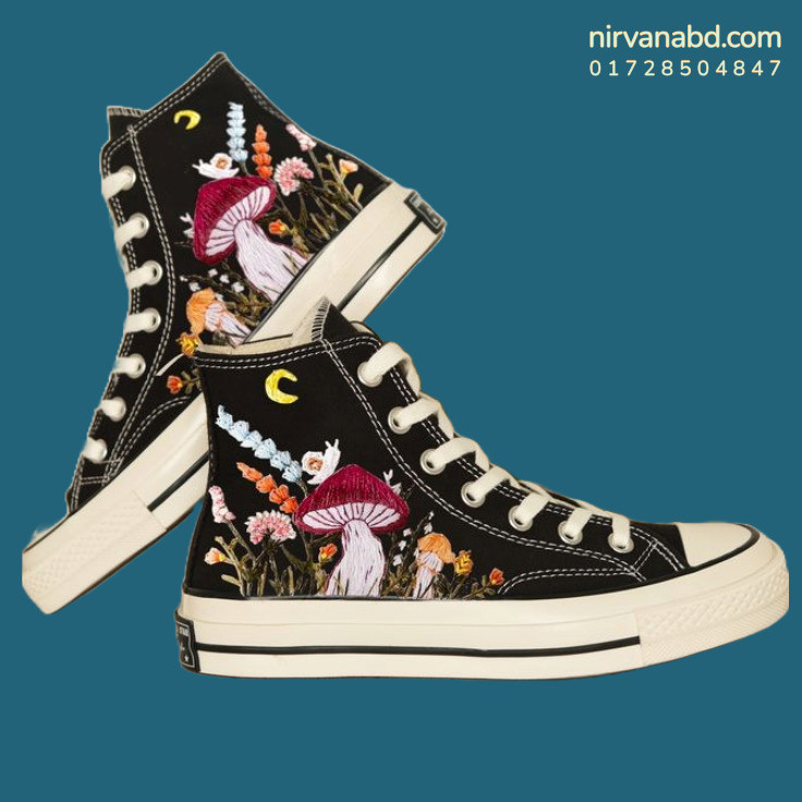 Embroidered Converse Flowers