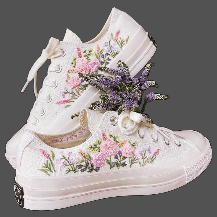 Tênis de noiva _Flores
